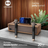 Microdigit Double Mic Karaoke Portable BT Speaker With Microphone - MD674PS - Pinoyhyper